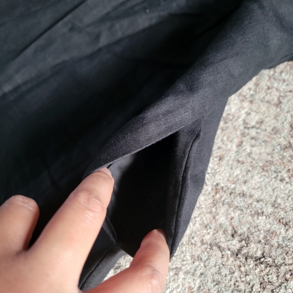 NWT Boden Black‎ Cut Out Linen Midi Dress Size 8 - Picture 8 of 13